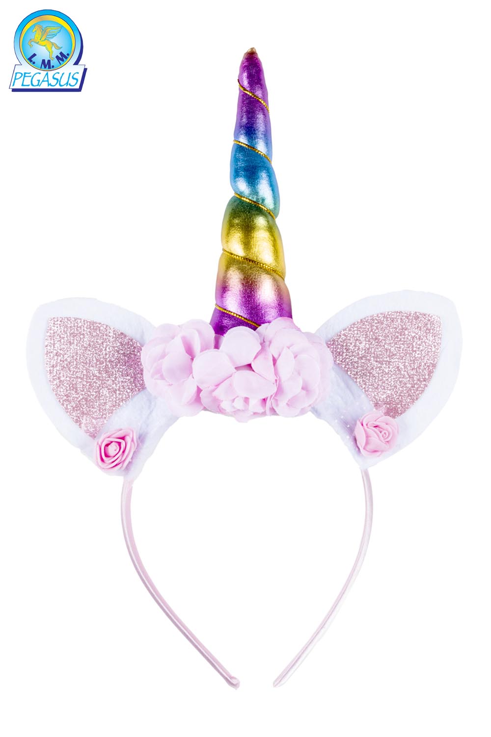 CERCHIETTO FRONTINO UNICORNO MULTICOLORE